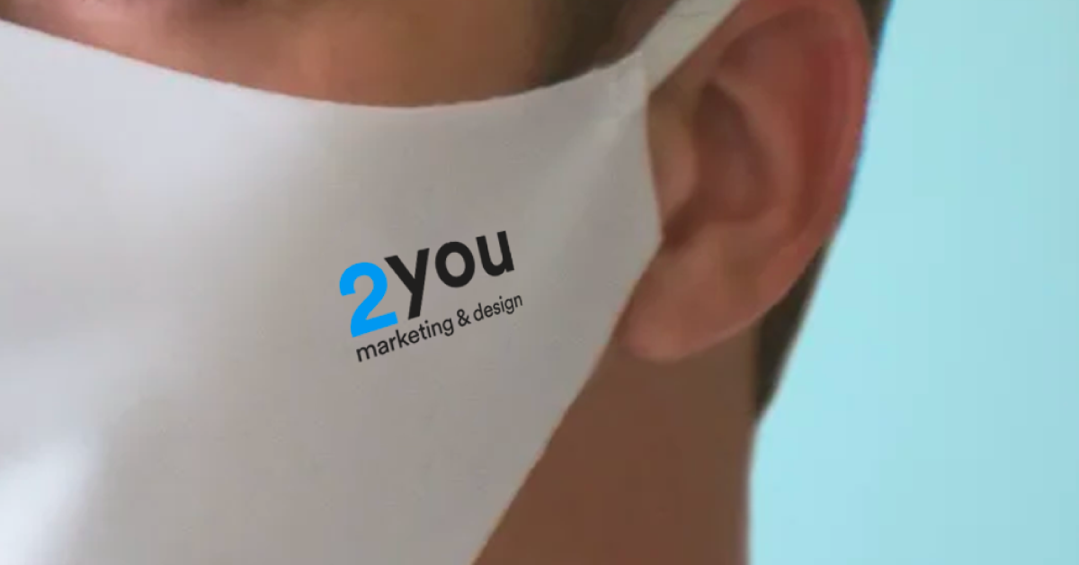 Mondmasker met het logo van 2you marketing